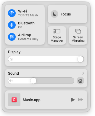 Control-Center from IOS on the Mac