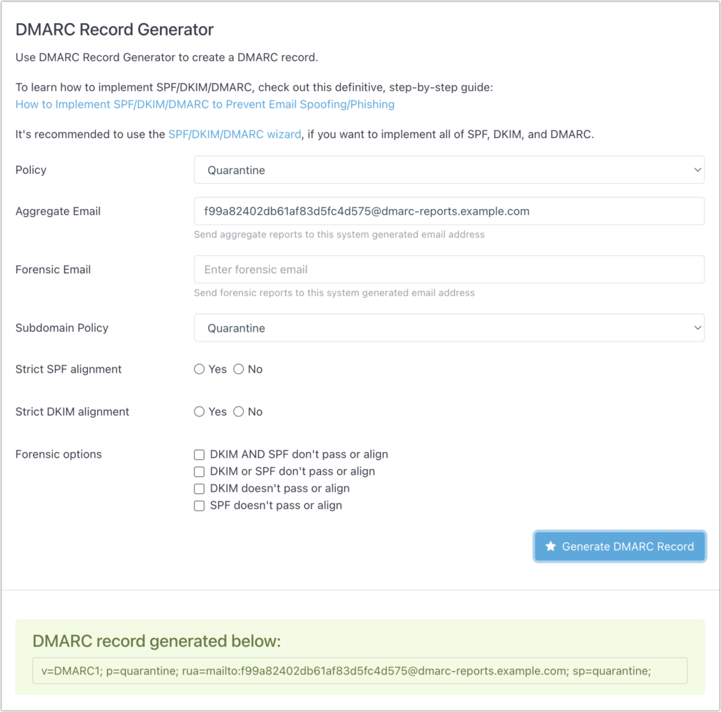 DMARC example