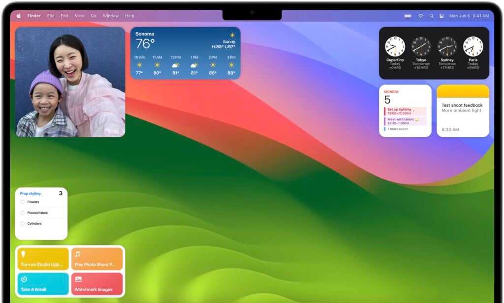 macOS Sonoma widgets