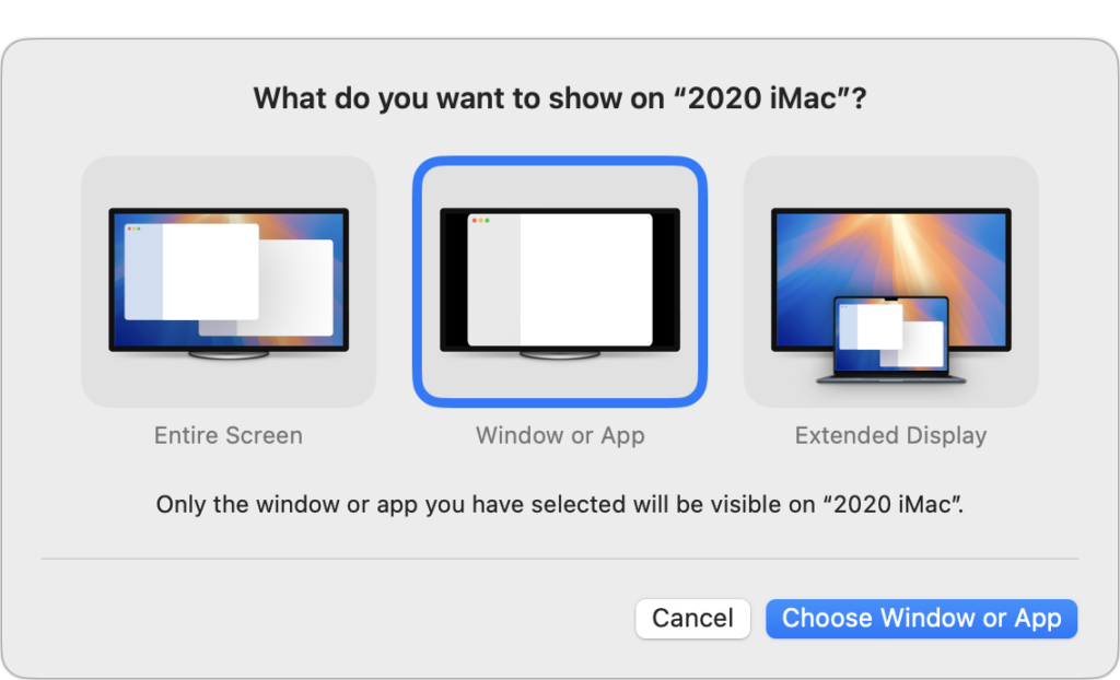 Mirroring choices