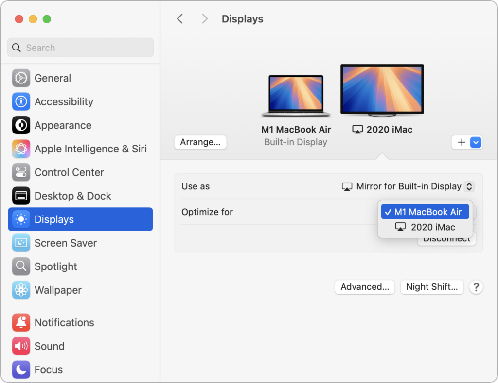 Mirroring optimize resolutions