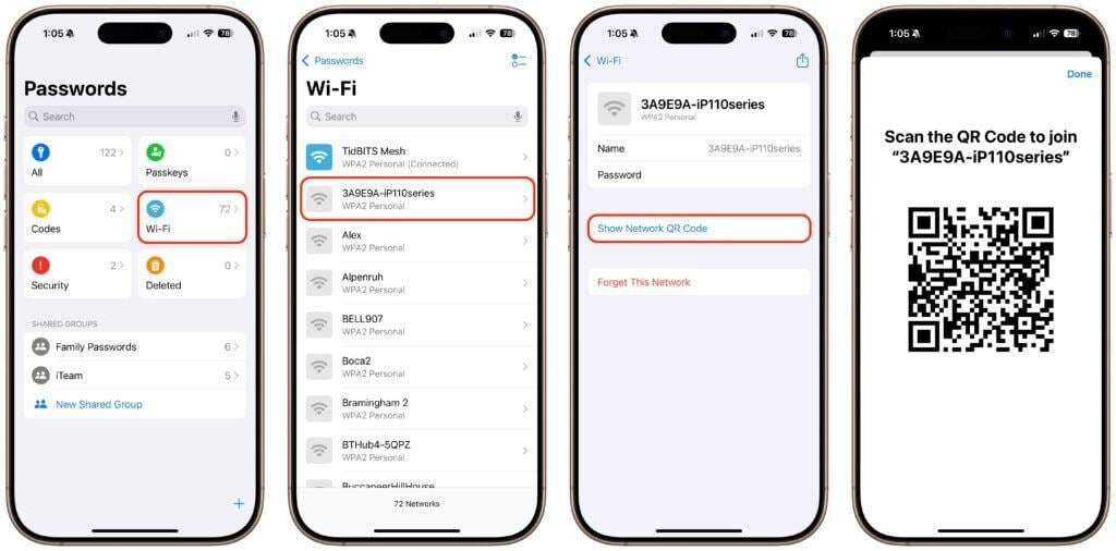 Share WiFi Password with a QR-Code