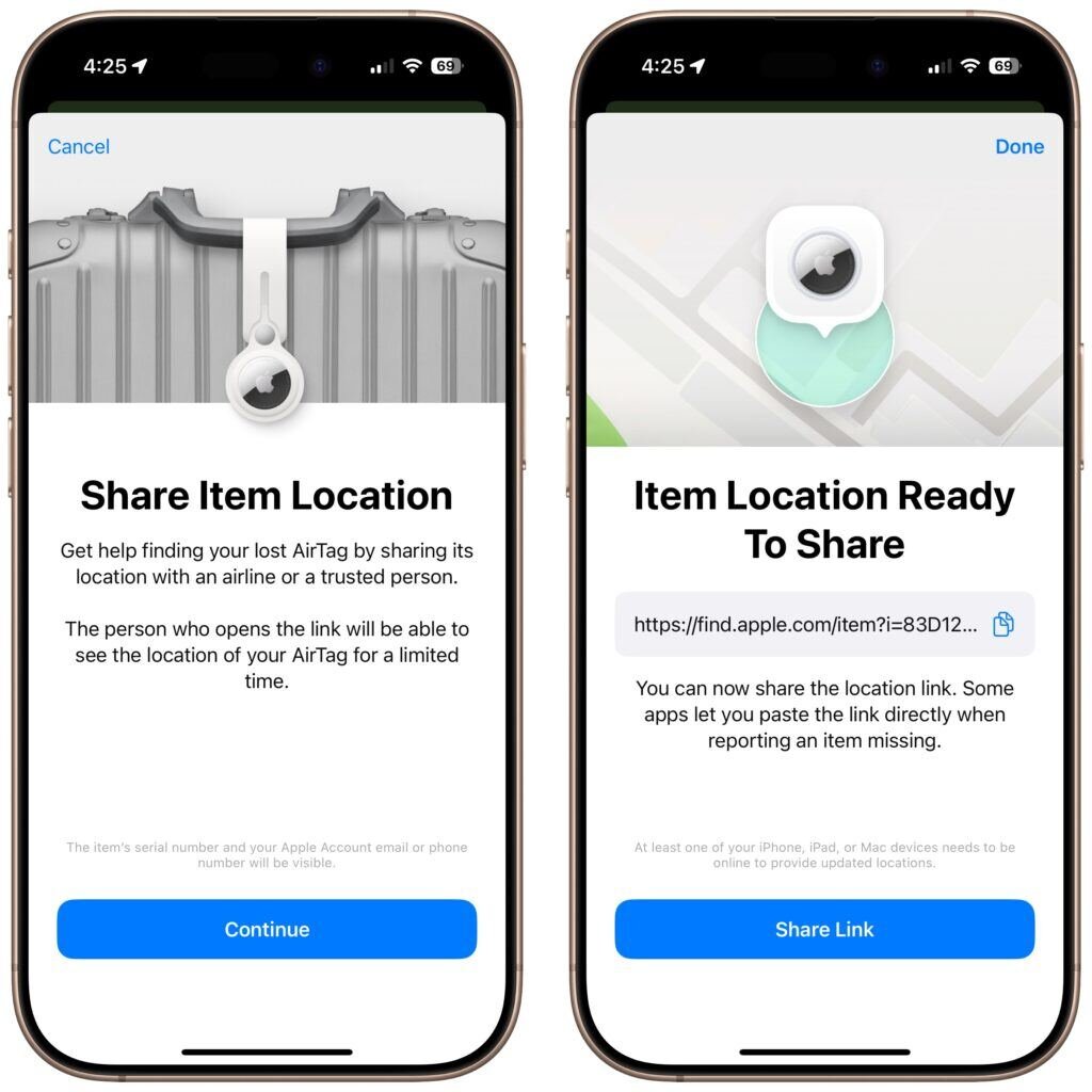 Share Item Location