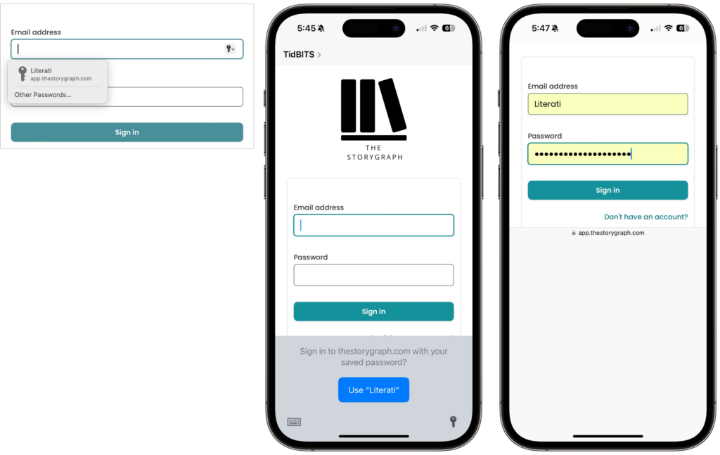 iCloud Keychain login iphone